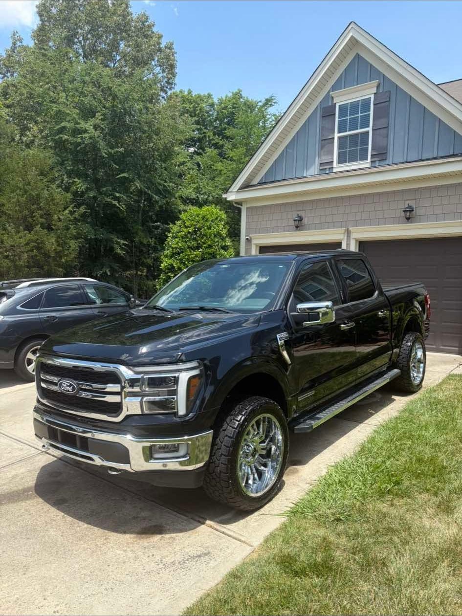 Black Ford F-150 after a full detail